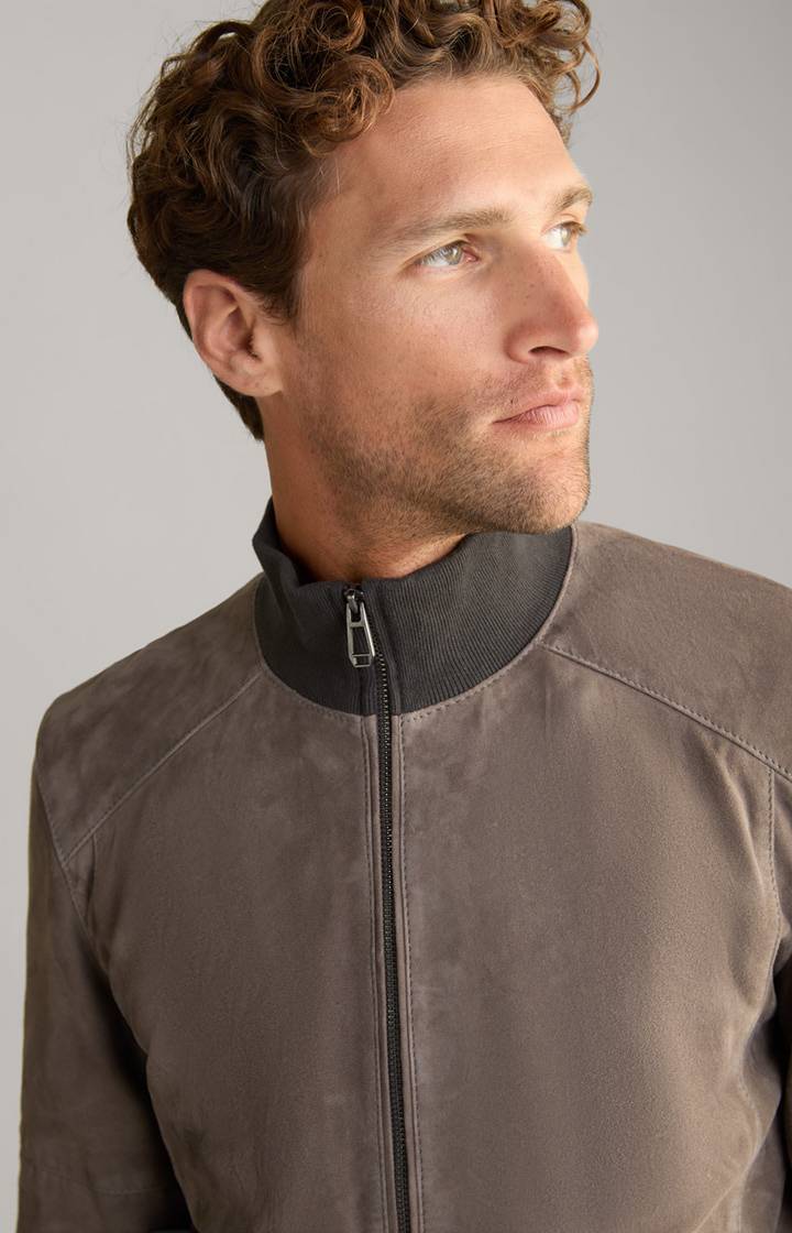 Joop Veloursleder-Blouson Toros in Grau Neuheiten