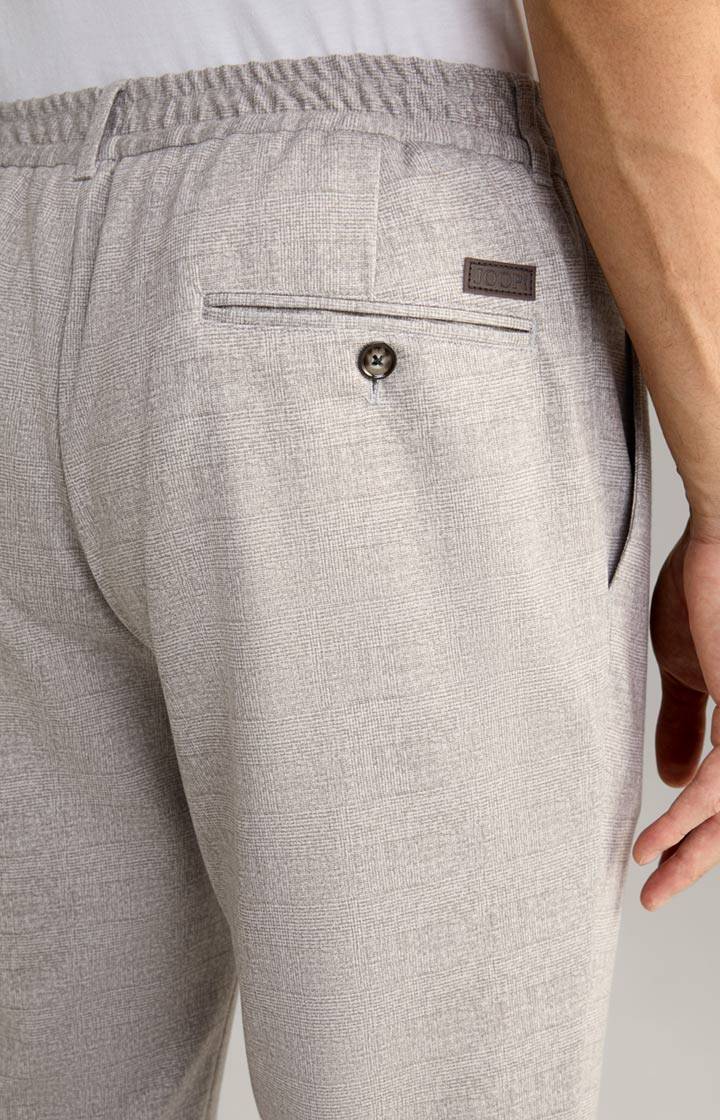 Joop Jerseyhose Lester in Grau kariert Räumungsverkauf