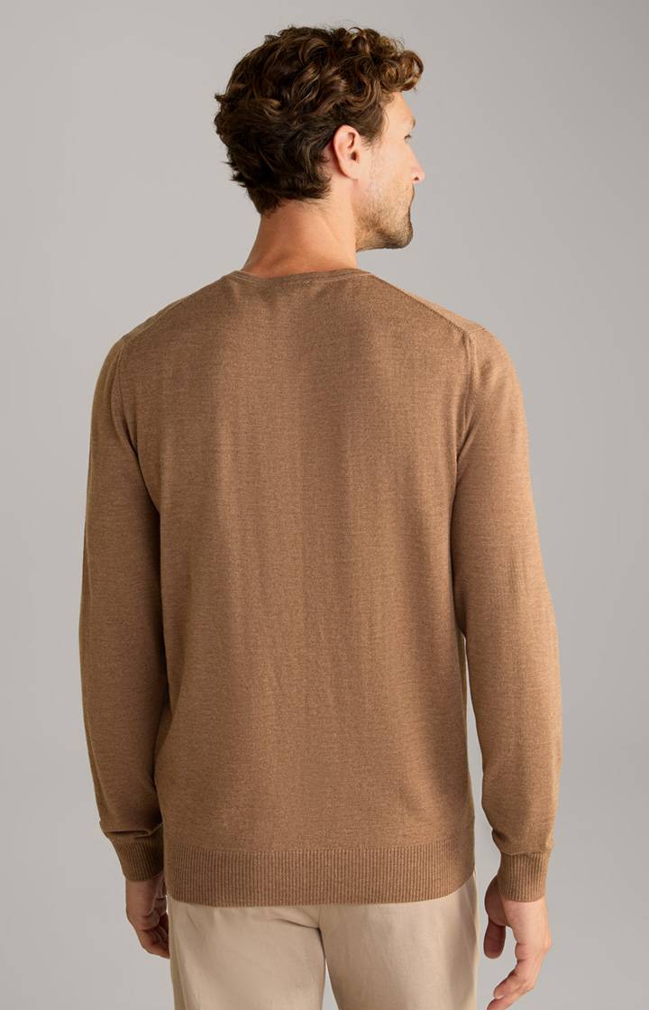 Joop Merinowoll-Pullover Denny in Dunkelbeige JETZT KAUFEN