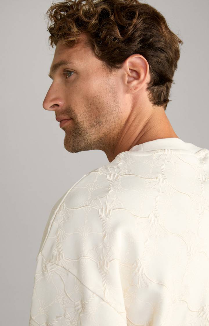 Joop Cornflower-Sweatshirt Cortez in Creme gemustert Discount Store für neue Produkte