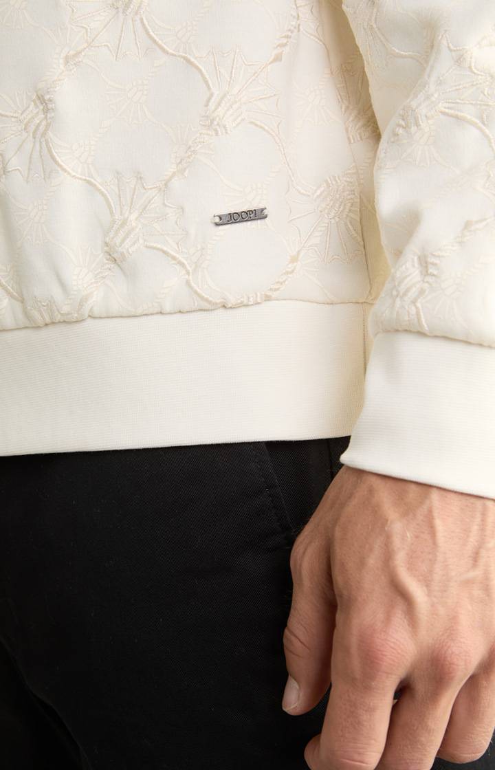 Joop Cornflower-Sweatshirt Cortez in Creme gemustert Discount Store für neue Produkte