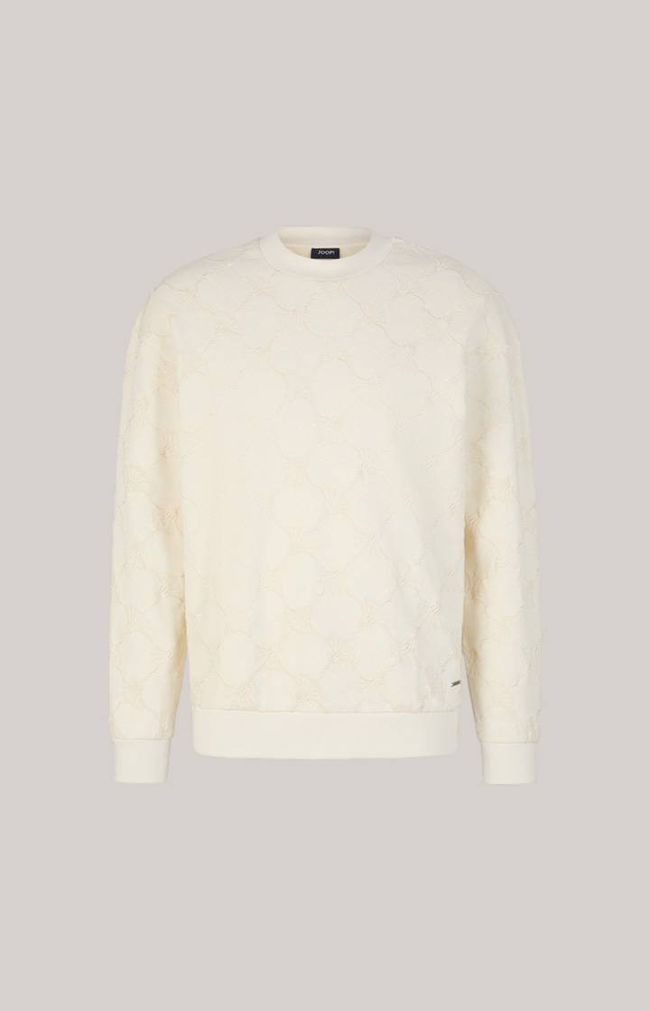 Joop Cornflower-Sweatshirt Cortez in Creme gemustert Discount Store für neue Produkte