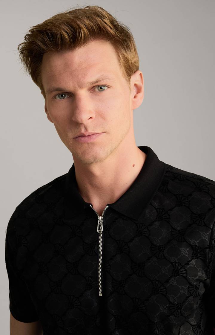 Joop Cornflower-Poloshirt Benito in Schwarz Fabrikladen