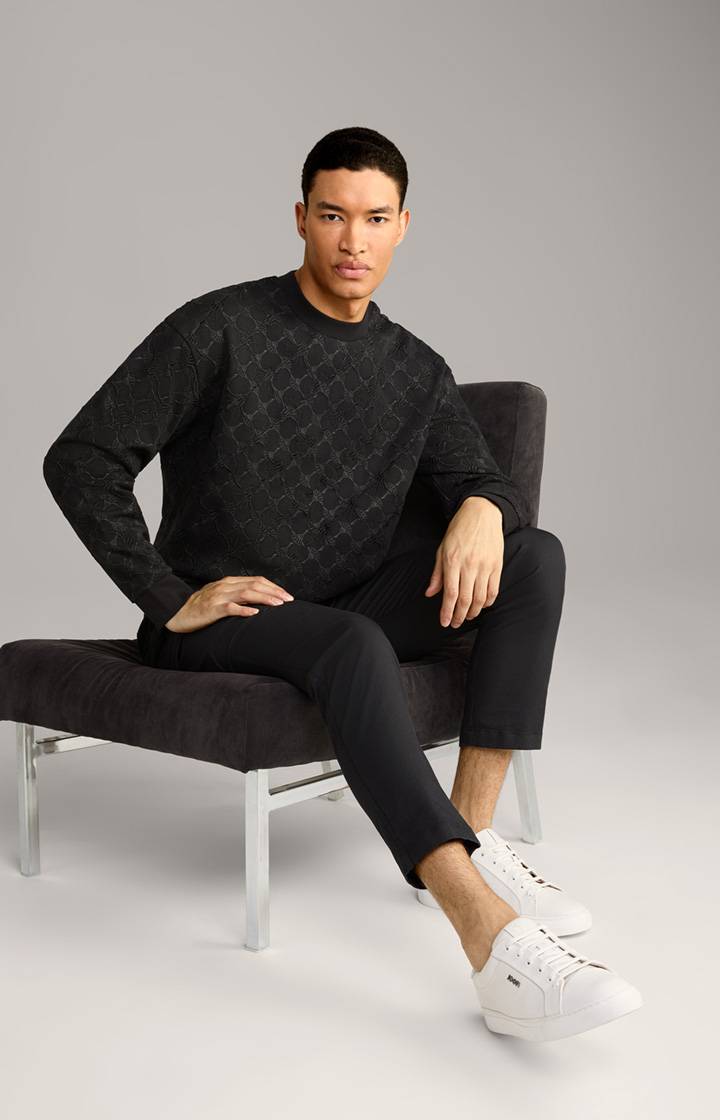 Joop Cornflower-Sweatshirt Cortez in Schwarz gemustert zollfrei