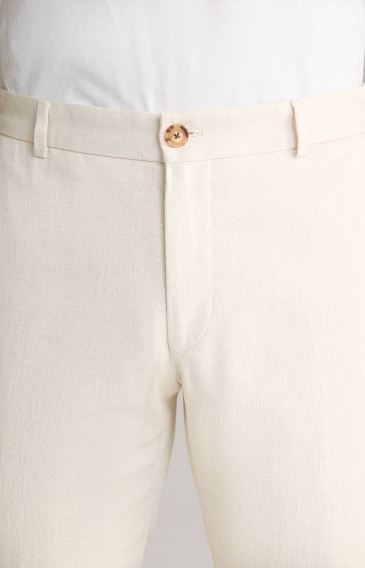 Joop Leinenmix Chino Hank in Creme Vatertagsangebot