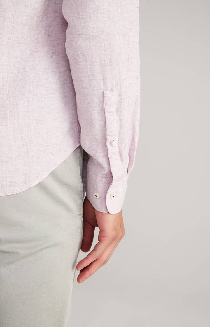 Joop Leinen-Baumwoll-Hemd Pebo in Violett meliert Discount Store für neue Produkte