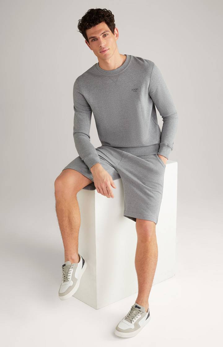 Joop Baumwoll-Sweat-Shorts Santo in Grau meliert Begrenzt auf 3 Tage