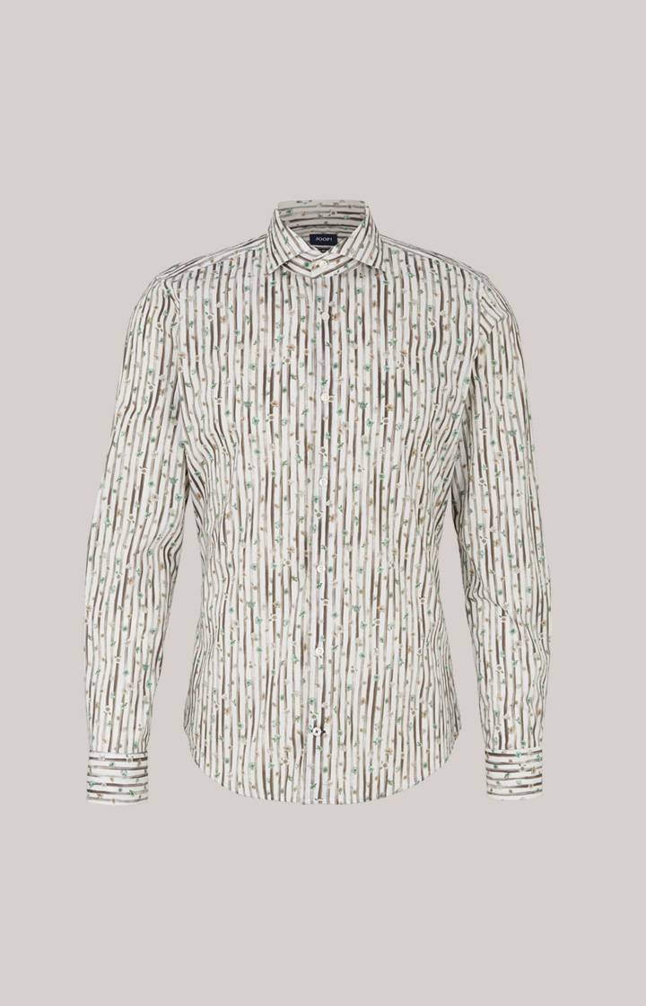 Joop Hemd Pai in Offwhite/Hellgrün/Braun gemustert Verkauf