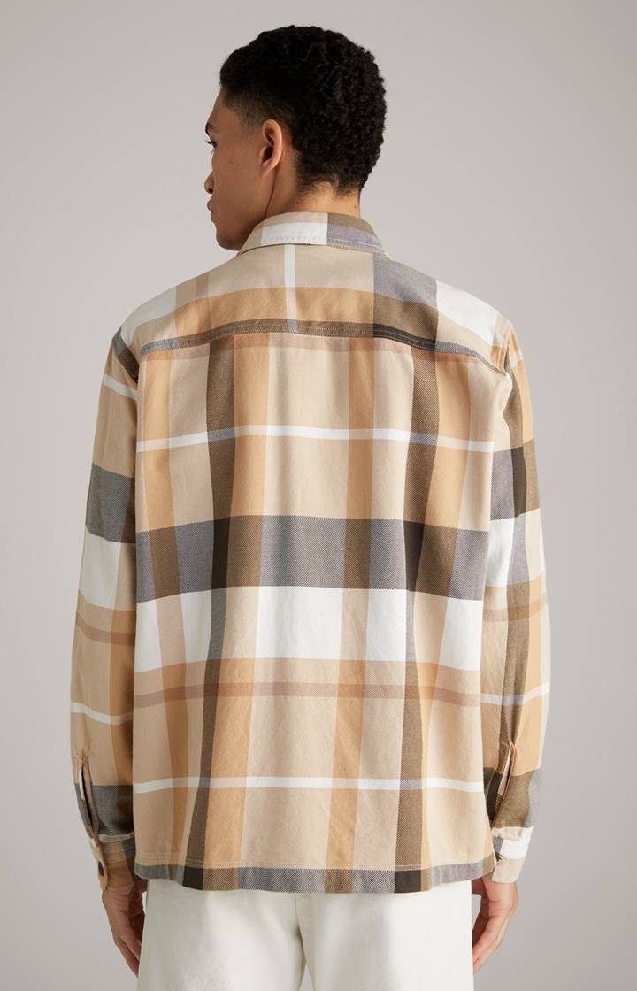Joop Hemd Harvi in Beige kariert Rabatt