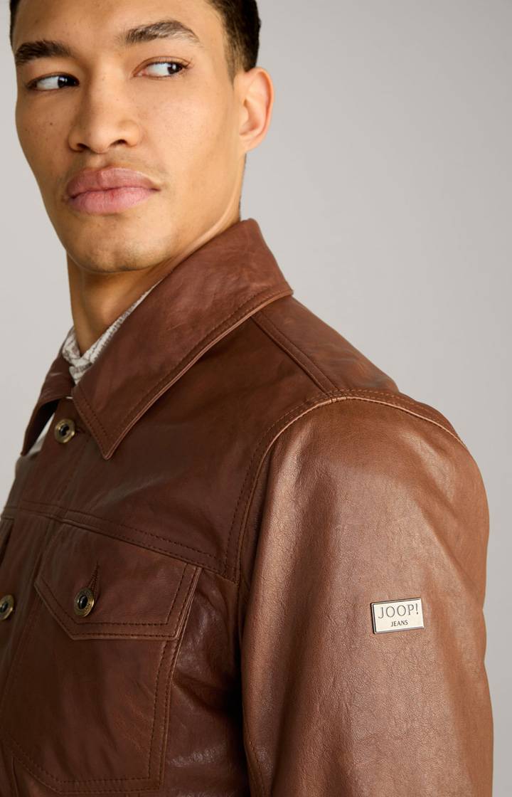 Joop Lederjacke Jean in Braun Versandkostenfrei