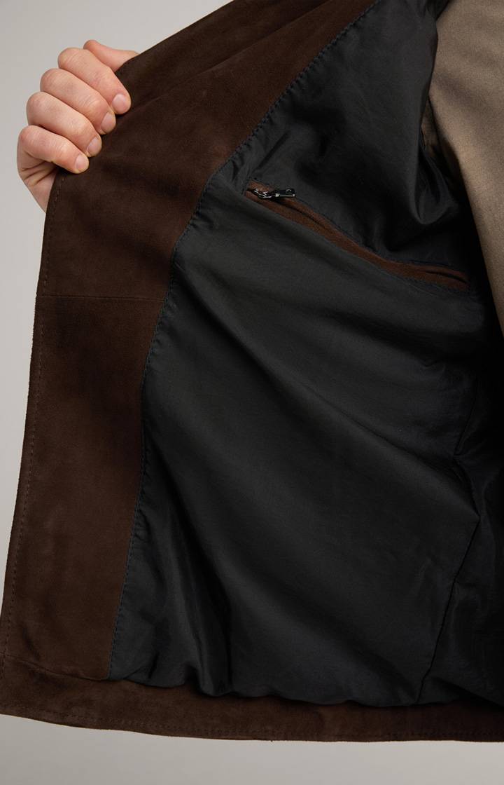 Joop Velours-Lederjacke Lezy in Dunkelbraun Lagerräumung