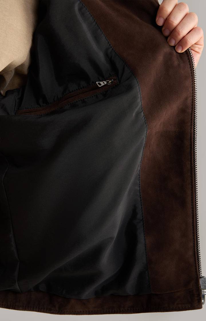 Joop Velours-Lederjacke Lezy in Dunkelbraun Lagerräumung