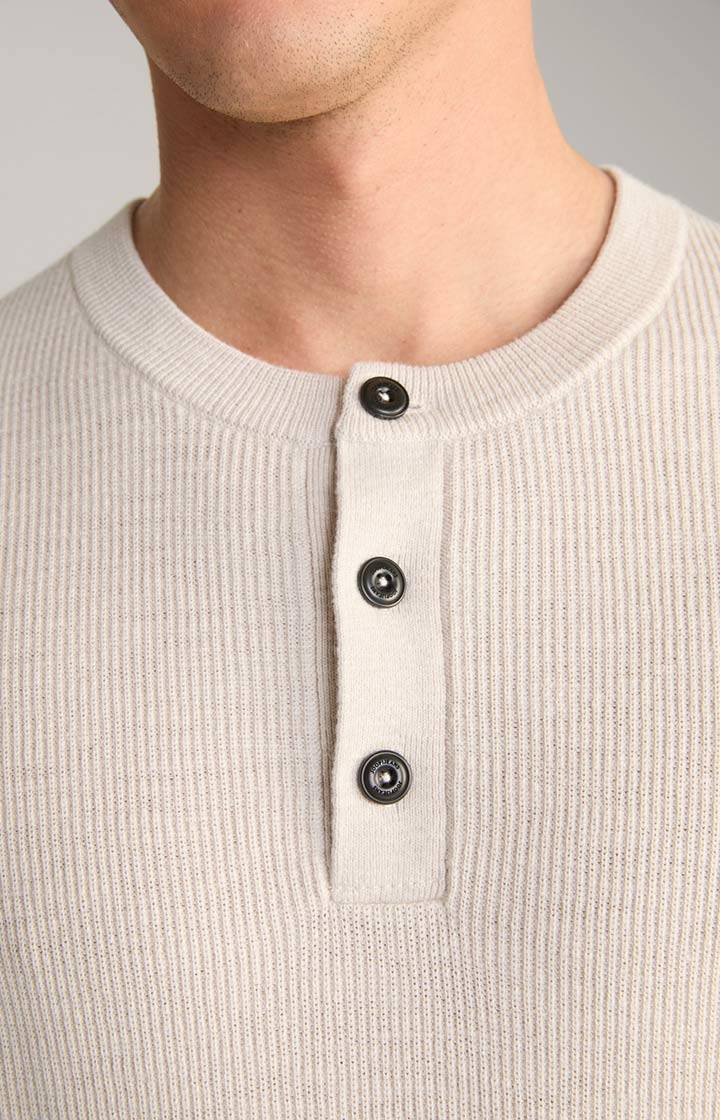 Joop Strickpullover Henley in Hellbeige Neueste Mode