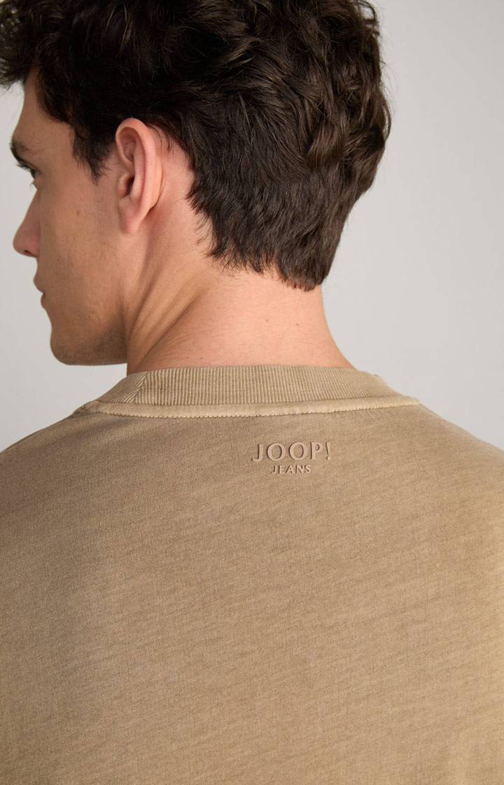 Joop Baumwoll-Langarmshirt Carlito in Hellbraun Zeitlich begrenztes Angebot