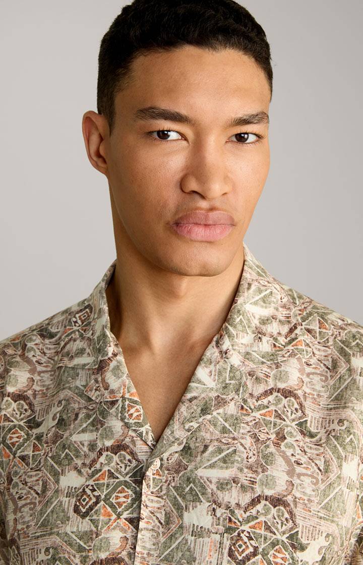 Joop Viskose-Hemd Hanes in Beige gemustert Große Rabatte