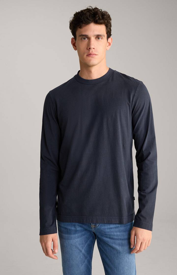 Joop Baumwoll-Langarmshirt Carlito in Navy Kostenlose Rückgabe