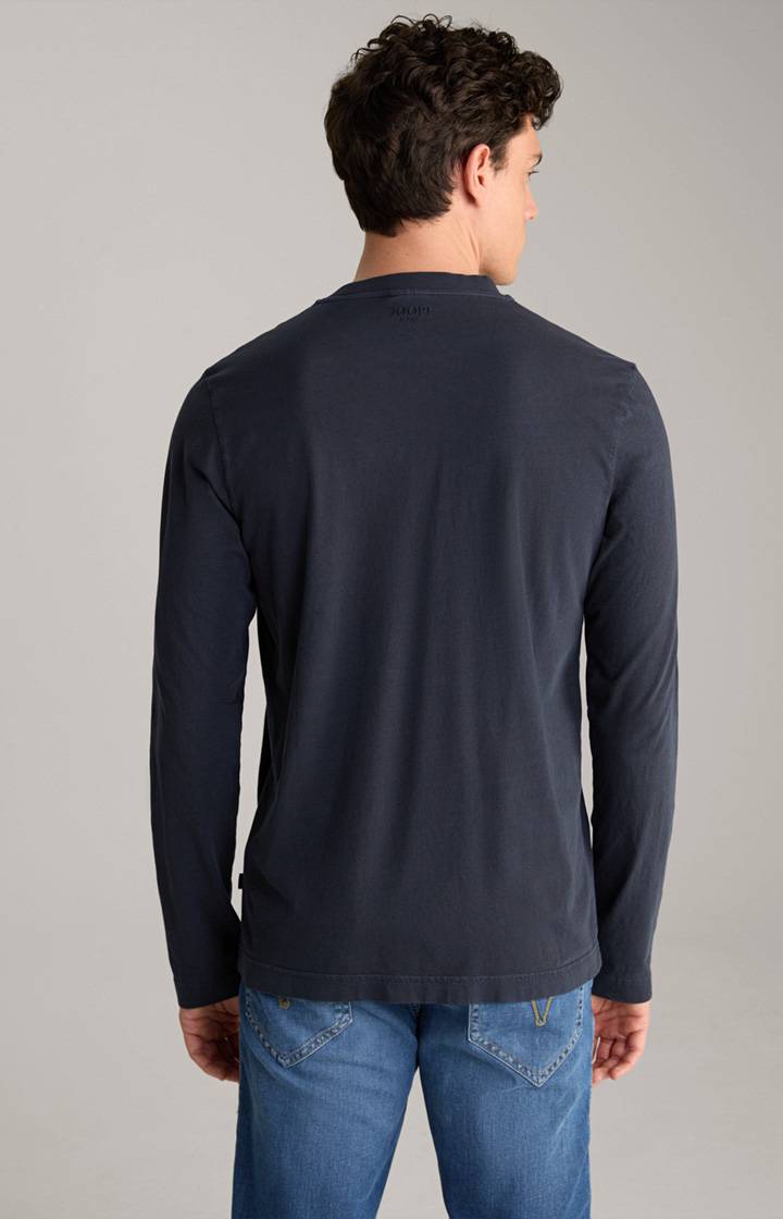 Joop Baumwoll-Langarmshirt Carlito in Navy Kostenlose Rückgabe