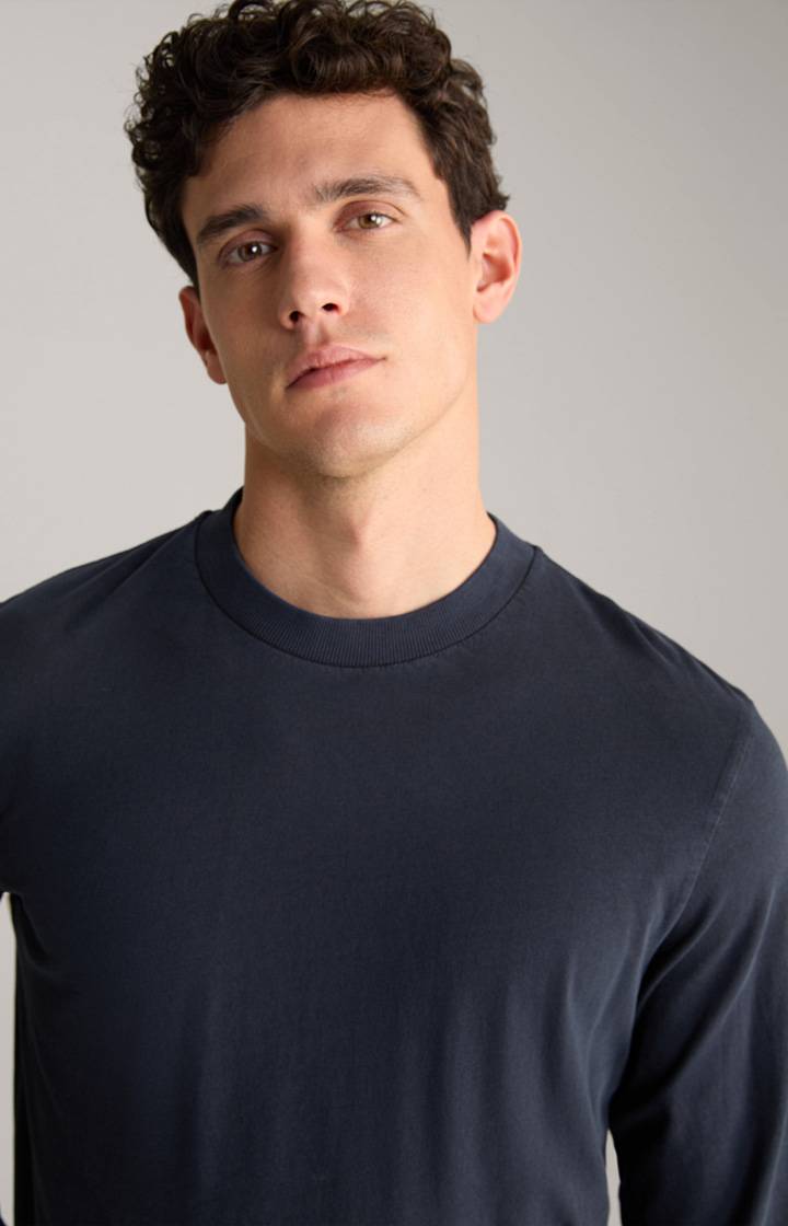 Joop Baumwoll-Langarmshirt Carlito in Navy Kostenlose Rückgabe