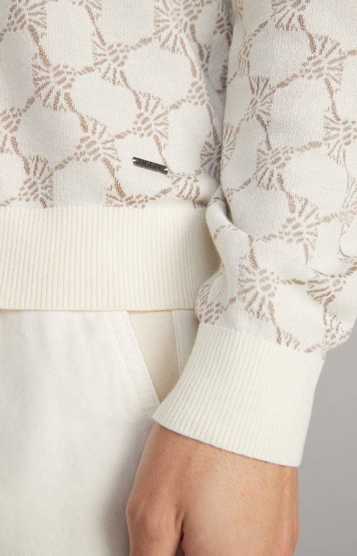 Joop Cornflower-Pullover Ravon in Weiß gemustert Sonderangebot