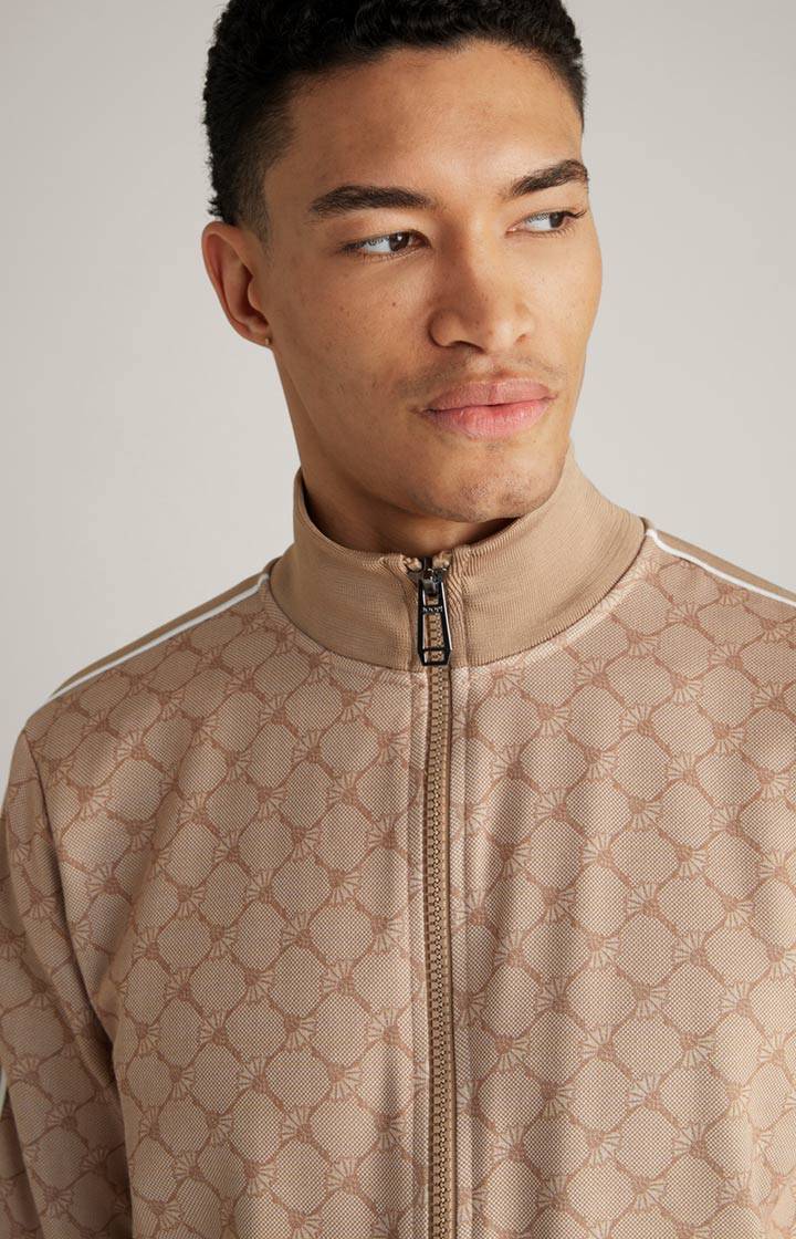 Joop Cornflower-Sweatjacke Tayfun in Beige gemustert Rabatt