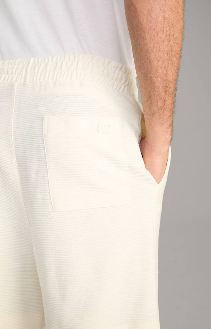 Joop Baumwoll-Shorts Damiano in Creme strukturiert Saisonschlussverkauf