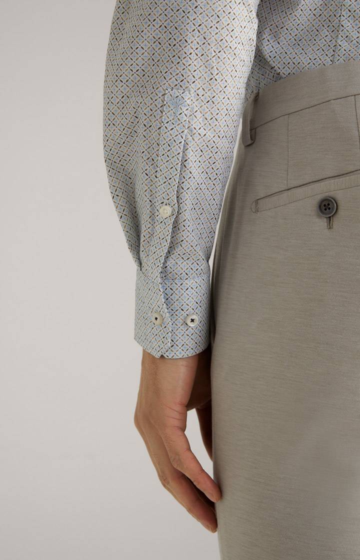 Joop Hemd Pai in Offwhite/Hellblau gemustert Osterangebot