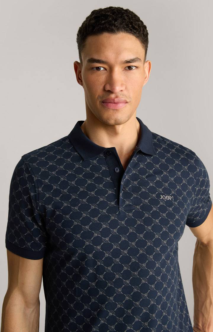 Joop Cornflower Poloshirt Paigam in Navy gemustert Räumungsverkauf