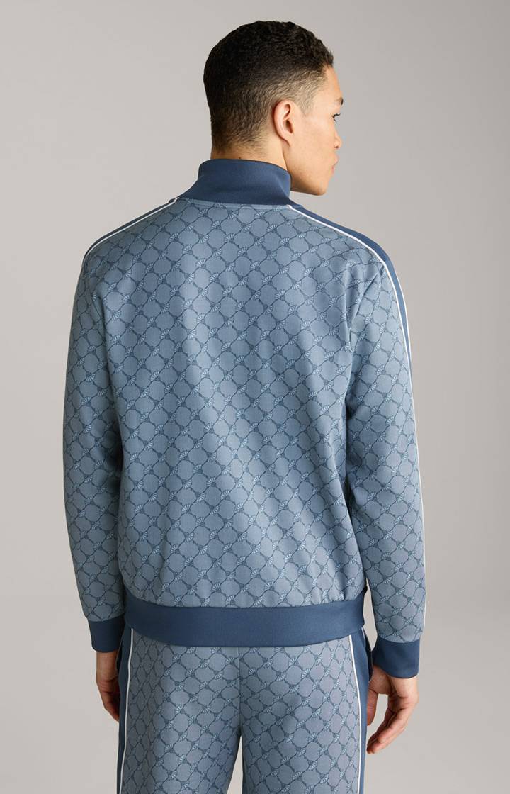 Joop Cornflower-Sweatjacke Tayfun in Blau gemustert Super Sparpreis