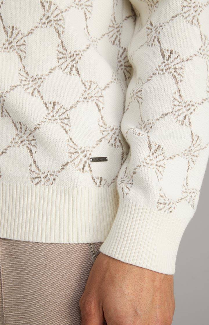 Joop Cornflower-Strickjacke Raveno in Weiß gemustert Neueste Stile
