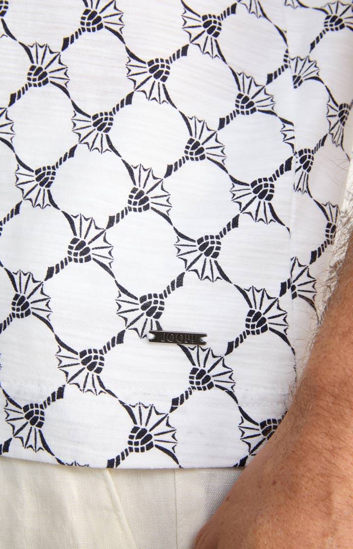 Joop Cornflower-T-Shirt Tyron in Weiß gemustert Im Verkauf