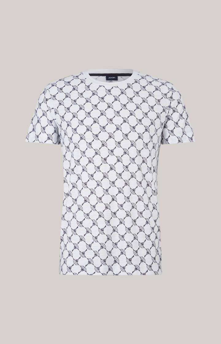 Joop Cornflower-T-Shirt Tyron in Weiß gemustert Im Verkauf