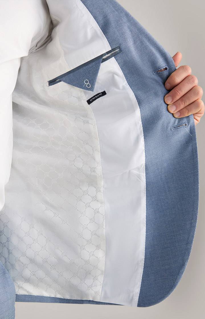 Joop Wedding-Baukasten-Sakko Damon in Hellblau strukturiert Saisonschlussverkauf