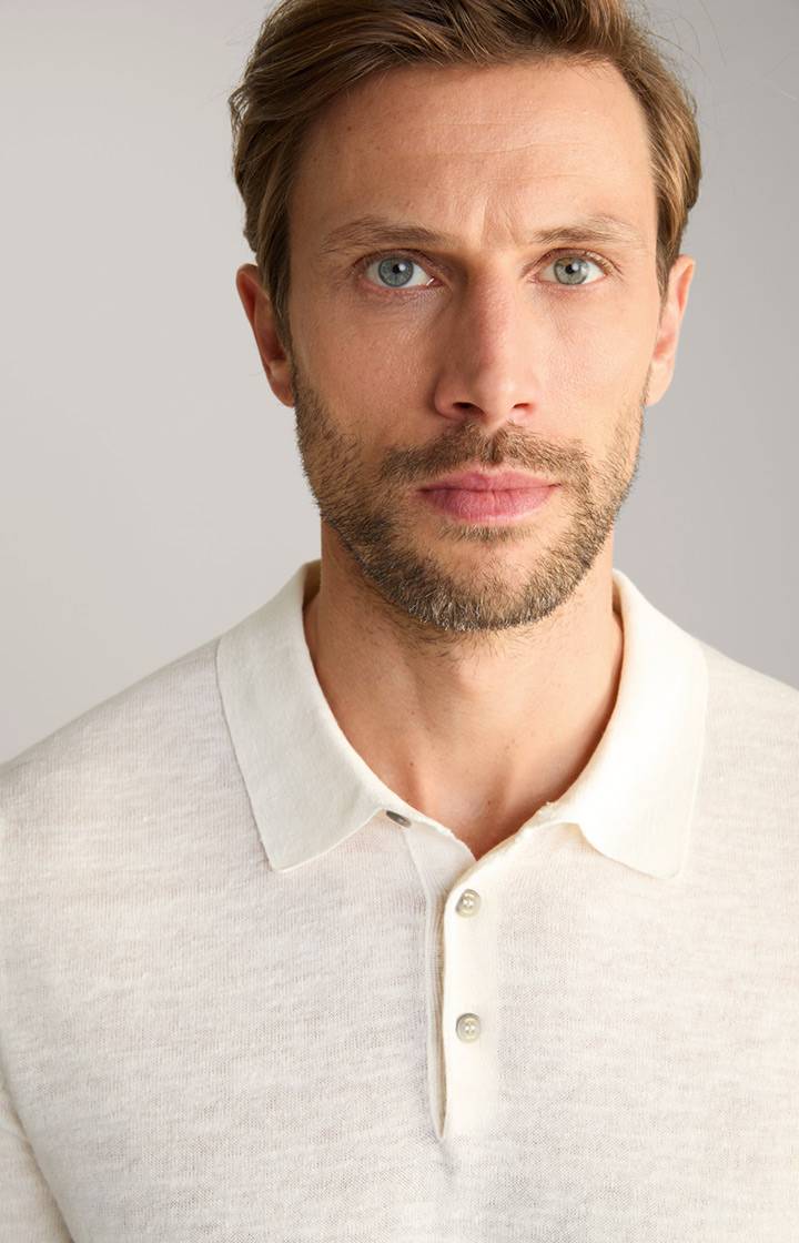 Joop Leinenmix-Poloshirt Malioso in Offwhite Neuheiten