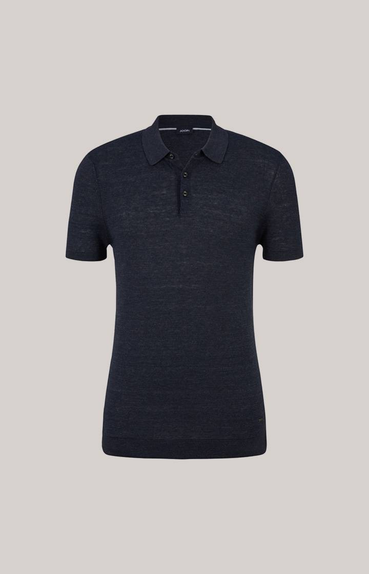 Joop Leinenmix-Poloshirt Malioso in Navy Tiefpreis