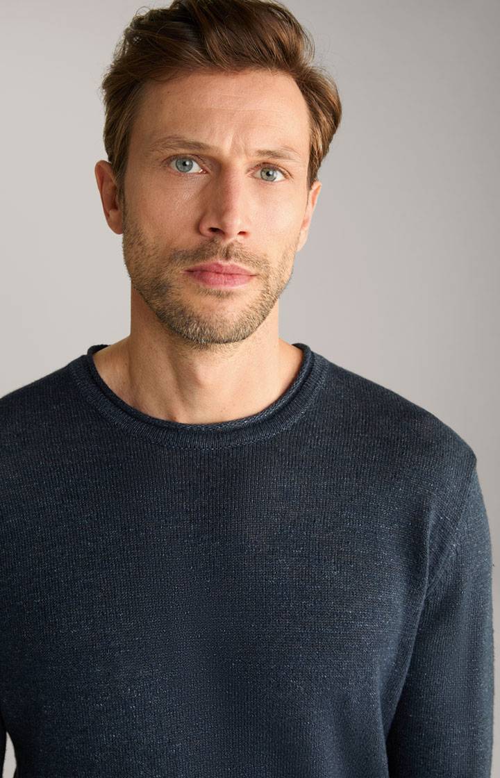 Joop Leinenmix-Pullover Mendor in Navy Clearance-Verkauf