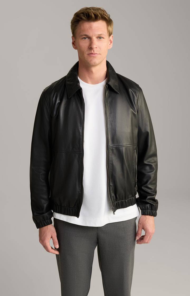 Joop Lederjacke Rock in Schwarz Fabrikladen