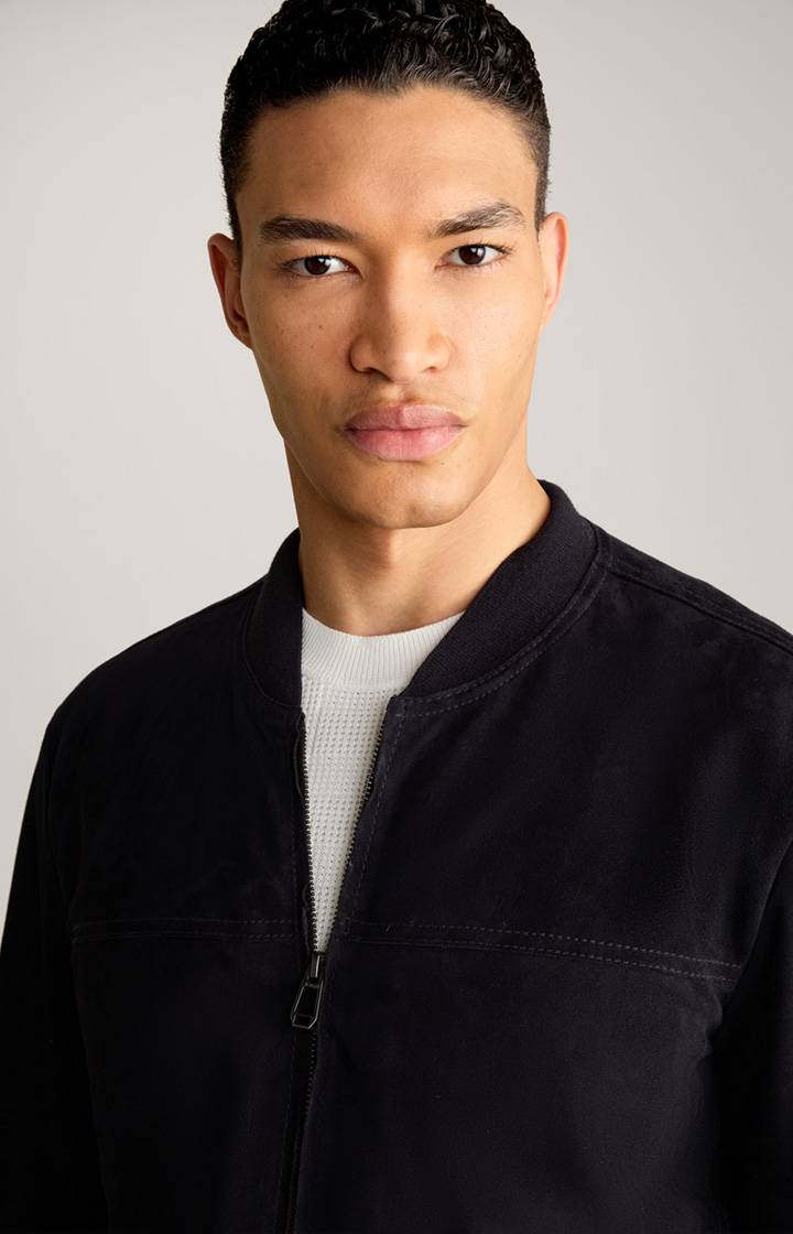 Joop Ziegenvelours-Lederjacke Pios in Navy Online Outlet