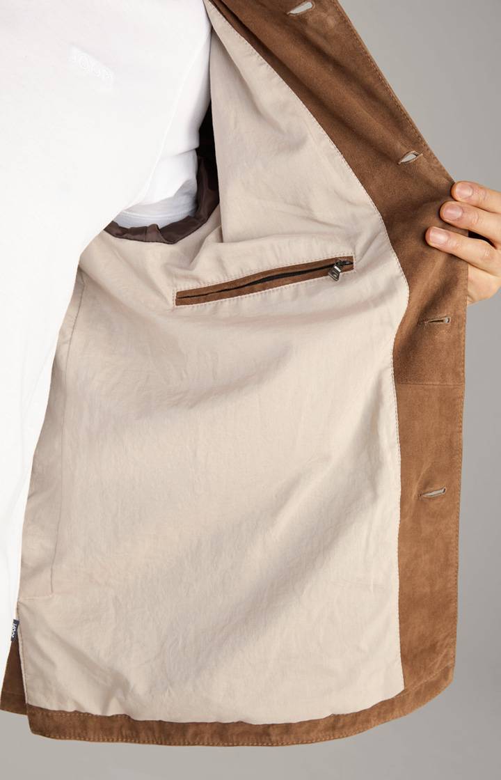 Joop Velours-Lederjacke Zag in Braun Bestseller