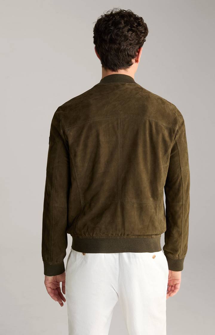 Joop Ziegenvelours-Lederjacke Pios in Oliv Tägliche Deals