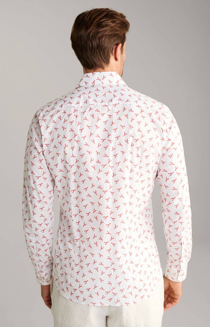 Joop Hemd Pai in Weiß/Rot gemustert Discount Store für neue Produkte