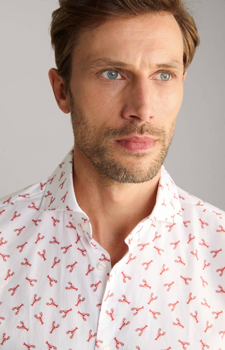 Joop Hemd Pai in Weiß/Rot gemustert Discount Store für neue Produkte