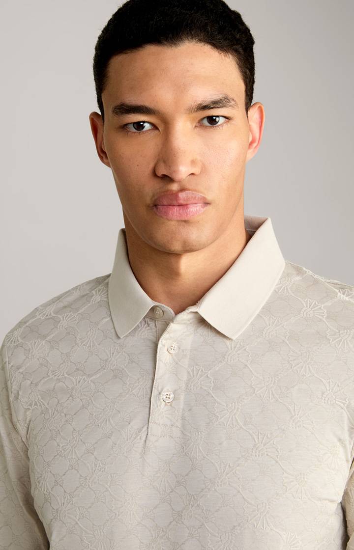 Joop Langarm-Poloshirt Pasquale in Hellbeige Fabrikpreis
