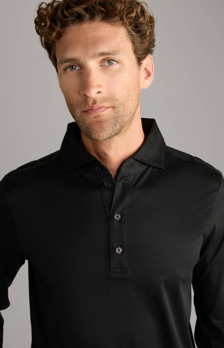 Joop Langarm-Poloshirt Baldwin in Schwarz Sonderangebot