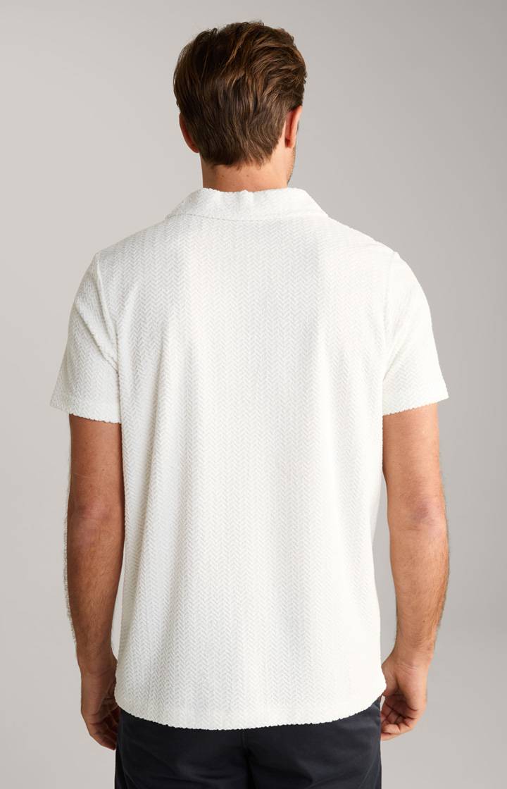 Joop Frottee-Polohemd Piero in Creme strukturiert Cyber Monday