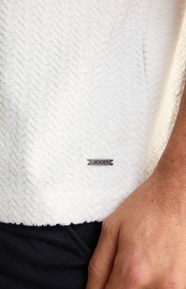 Joop Frottee-Polohemd Piero in Creme strukturiert Cyber Monday