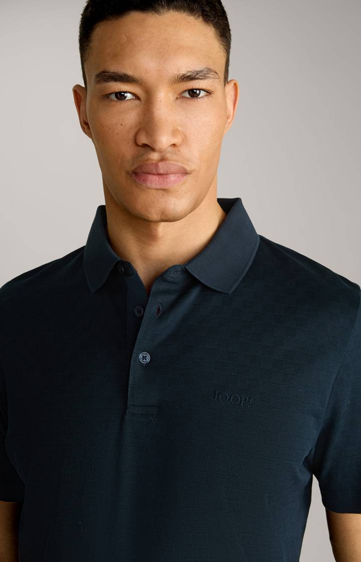 Joop Poloshirt Pacey in Navy strukturiert Blitzangebot