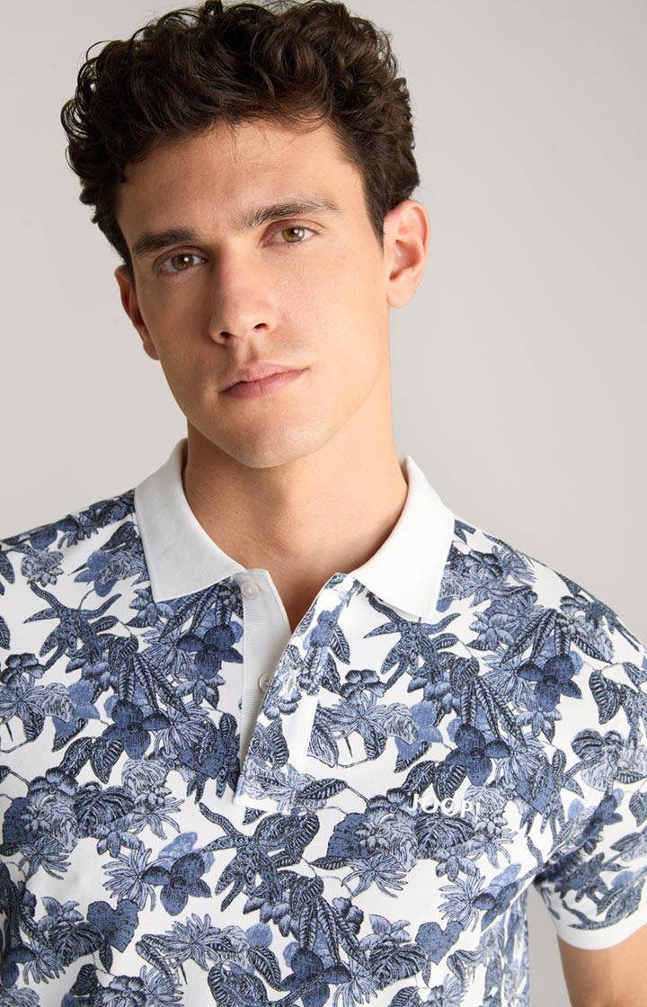 Joop Poloshirt Perez in Blau/Weiß gemustert Große Rabatte