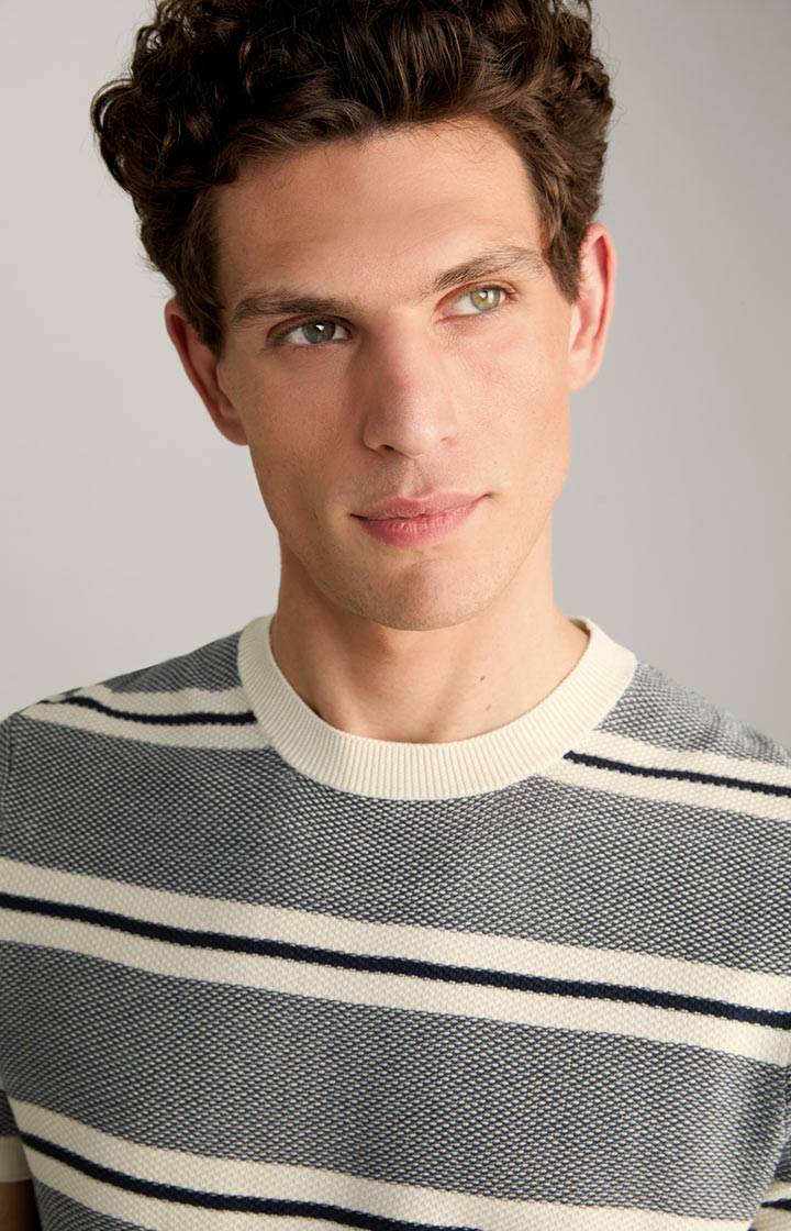 Joop Strick-Shirt Vico in Navy/Offwhite gestreift Räumungsverkauf