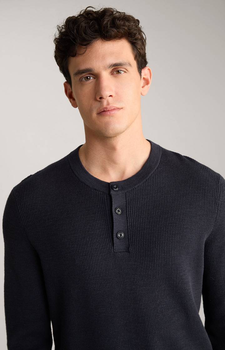 Joop Strickpullover Henley in Navy VIP-Rabatte