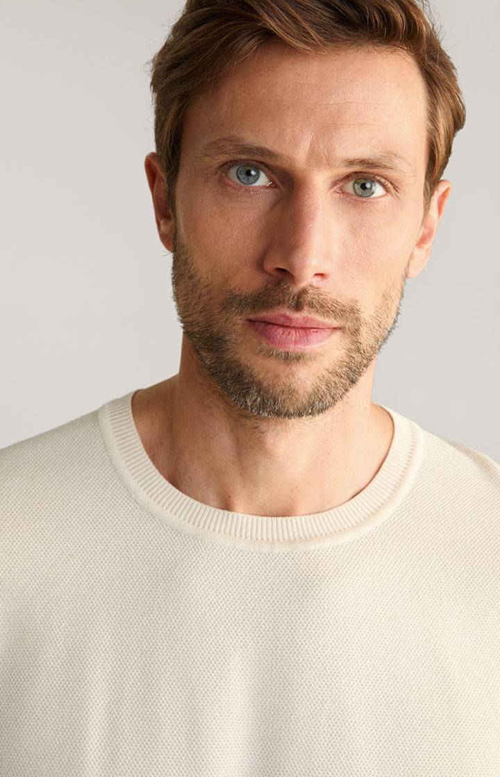 Joop Strick-Shirt Valdrio in Natural Super Sparpreis